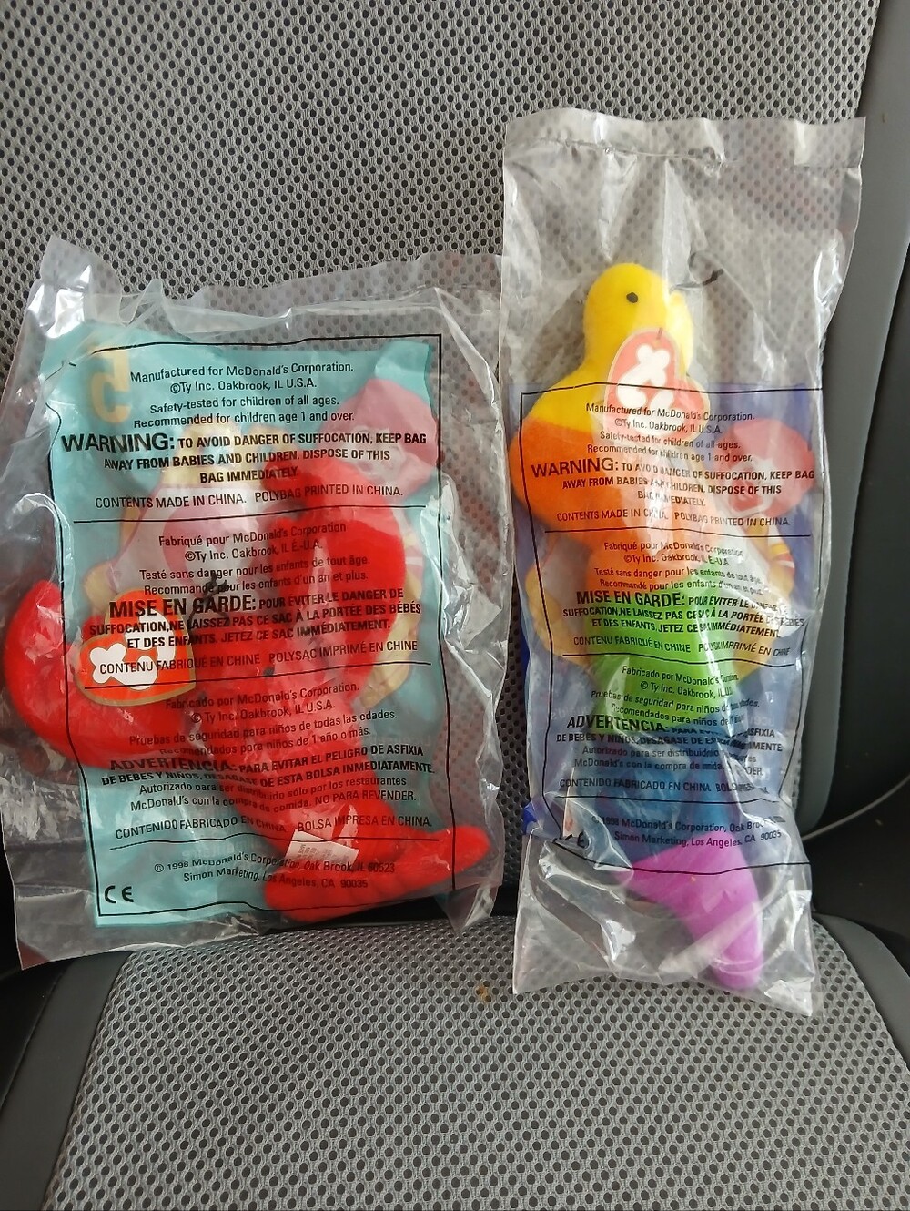 Vintage 1998 Mcdonalds Mini Beanies- Sealed